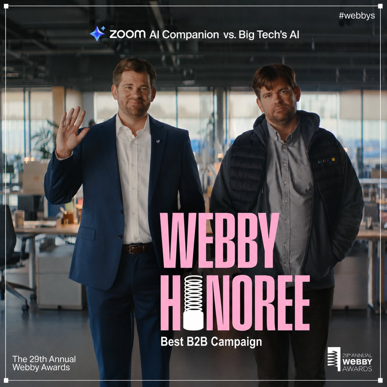 Zoom AI Companion vs Big Tech's AI — Webby Award Honoree, Best B2B Campaign